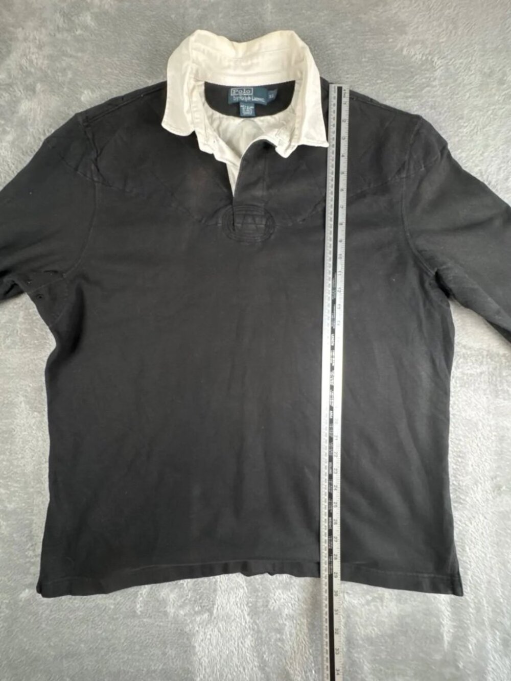 Polo Ralph Lauren Black Rugby Shirt Size XL